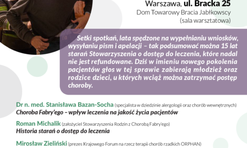 „Marzyciele i rzemieślnicy”: Stowarzyszenia Rodzin z Chorobą Fabry’ego
